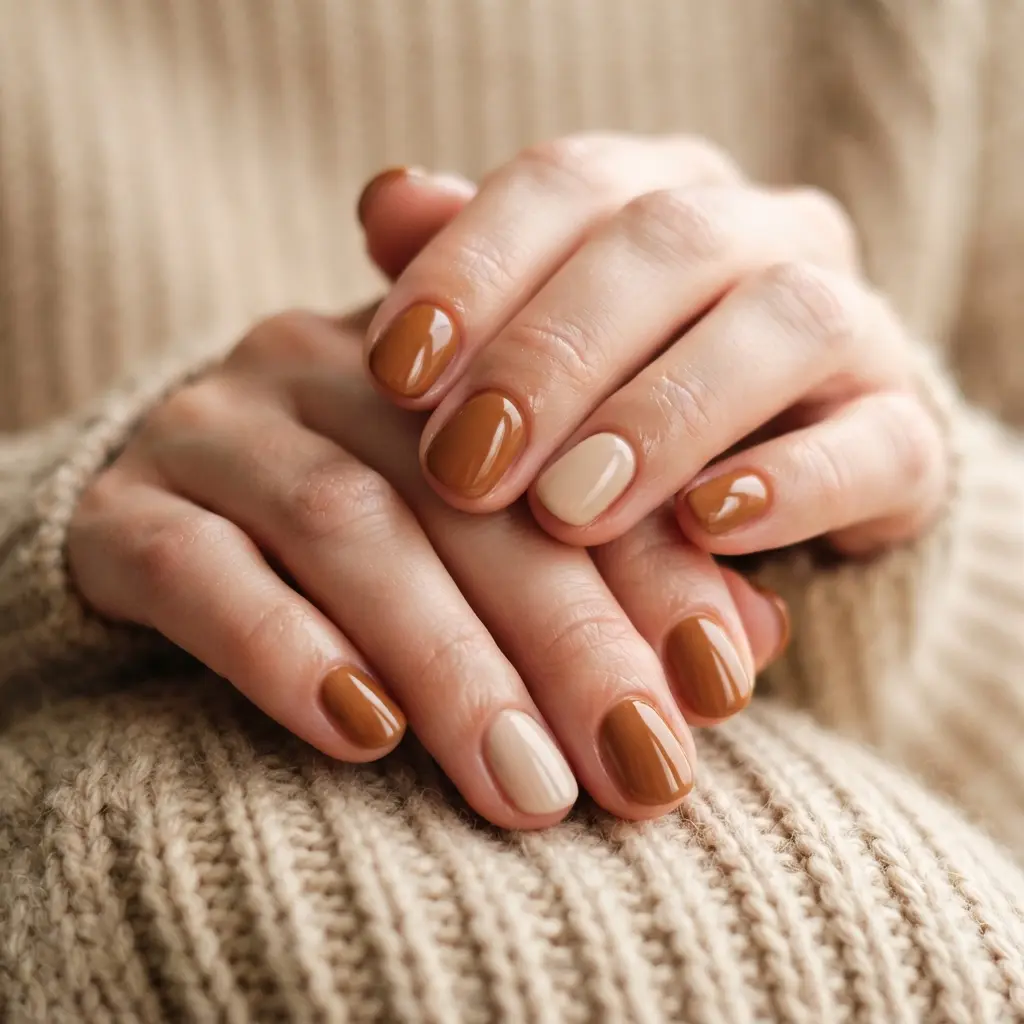 Warm Caramel Nails