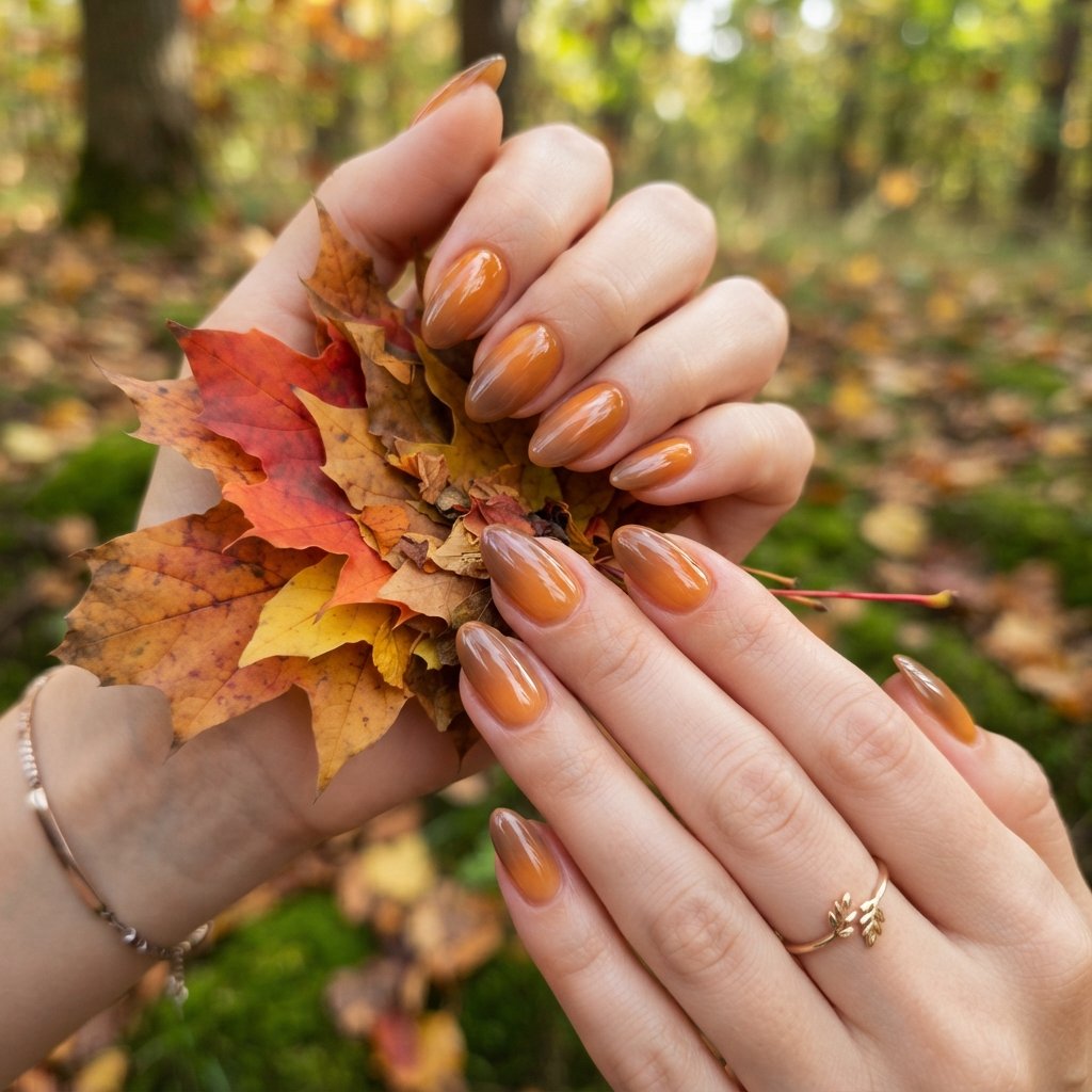 26 Early Fall Nail Designs Perfect for the New Season 19 Maple Inspired Blend