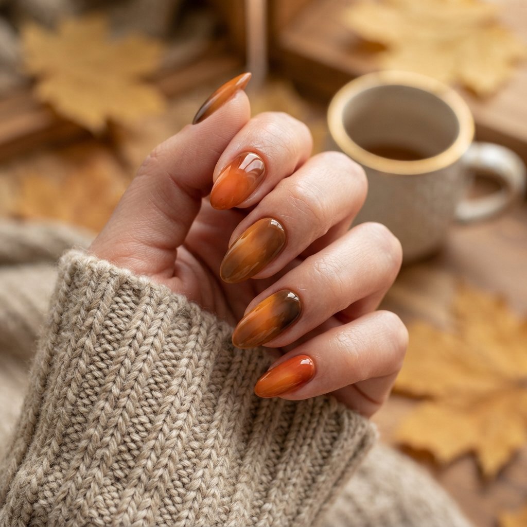 25 Easy Fall Nail Designs Anyone Can Recreate 23 Maple Inspired Nails