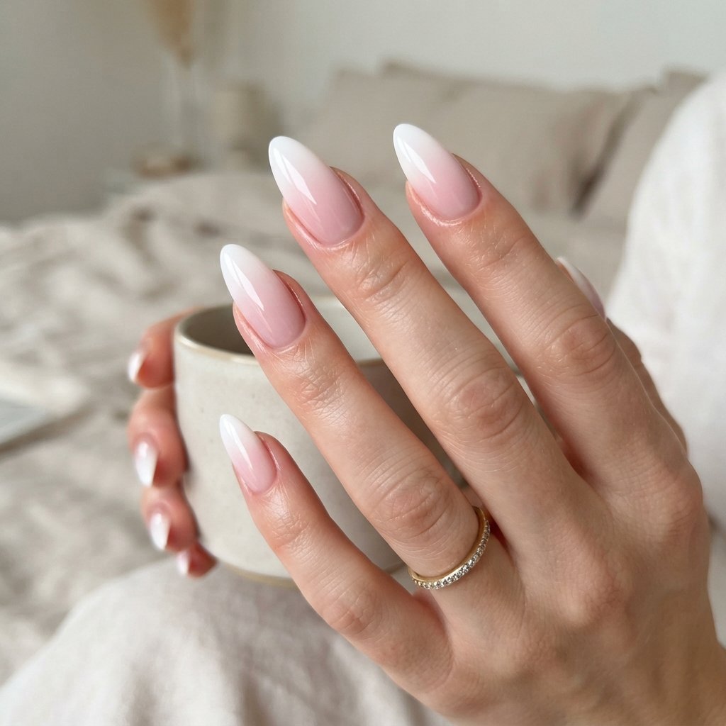 27 Long Almond Nails That Make a Stunning Statement 14 Ombre Long Almond Nail