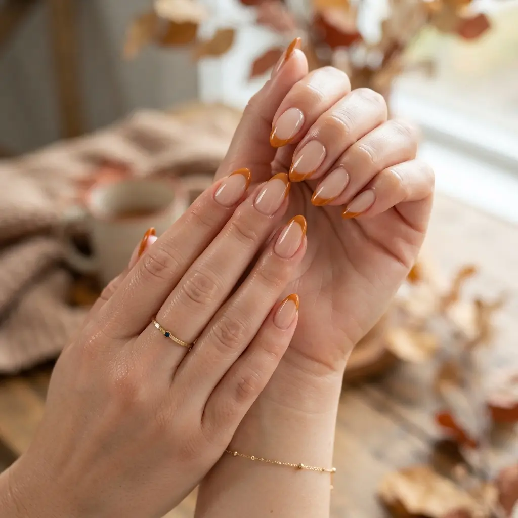Orange French Tips
