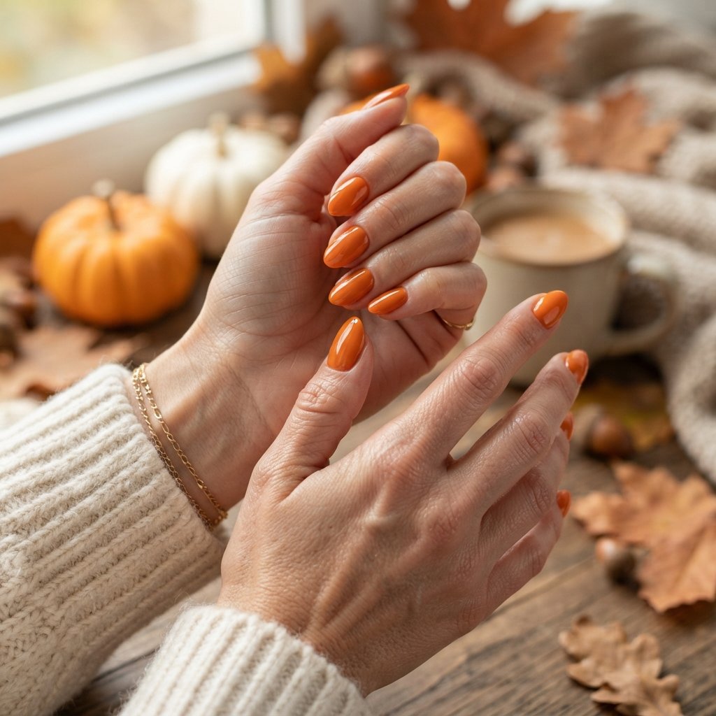  Pumpkin Orange Nails