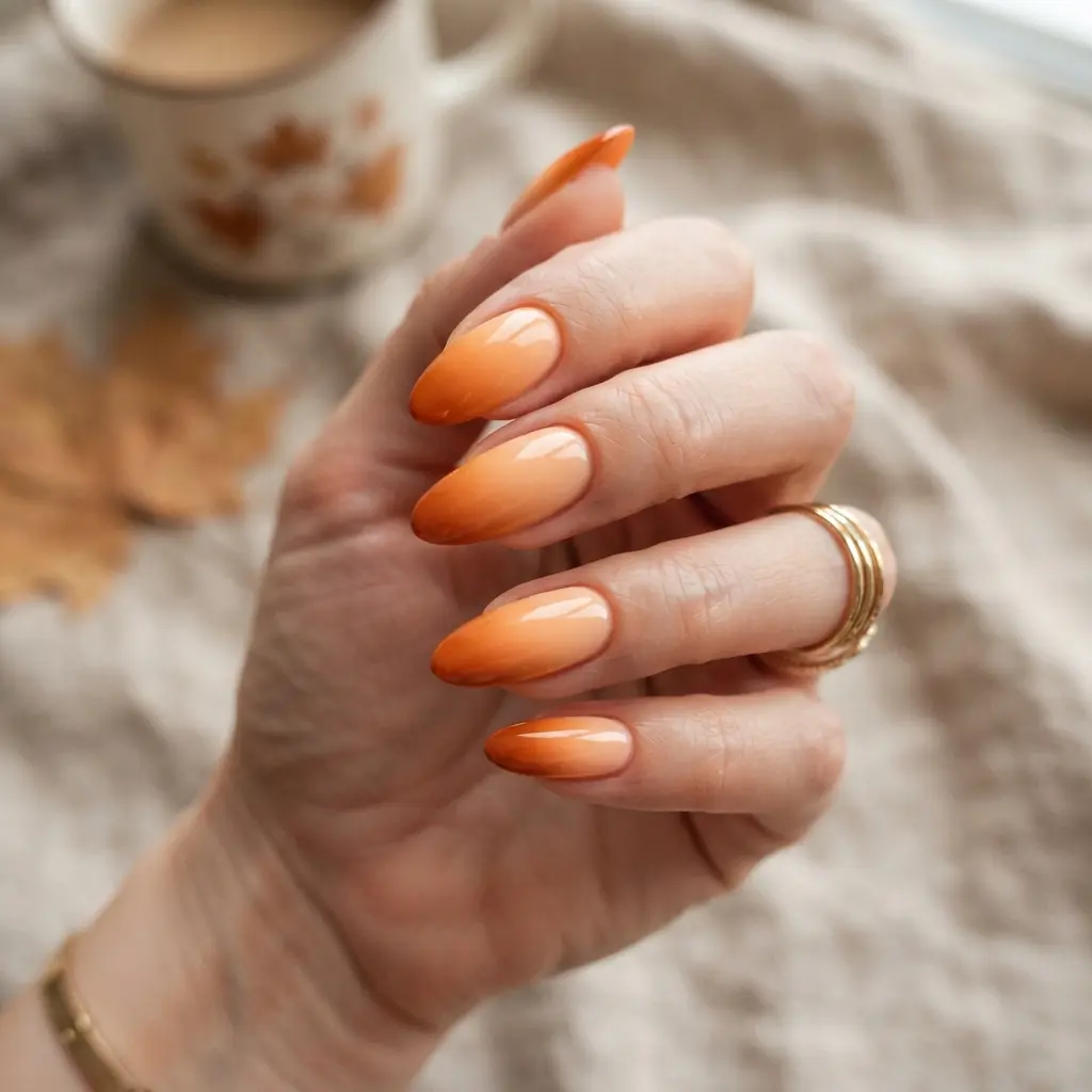  Orange Ombre Nails