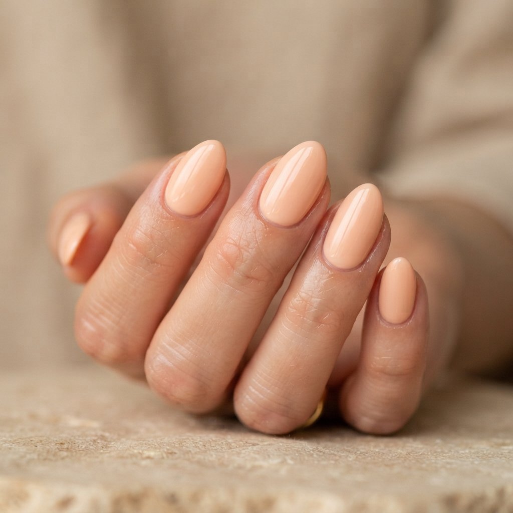 Peachy Almond Nails