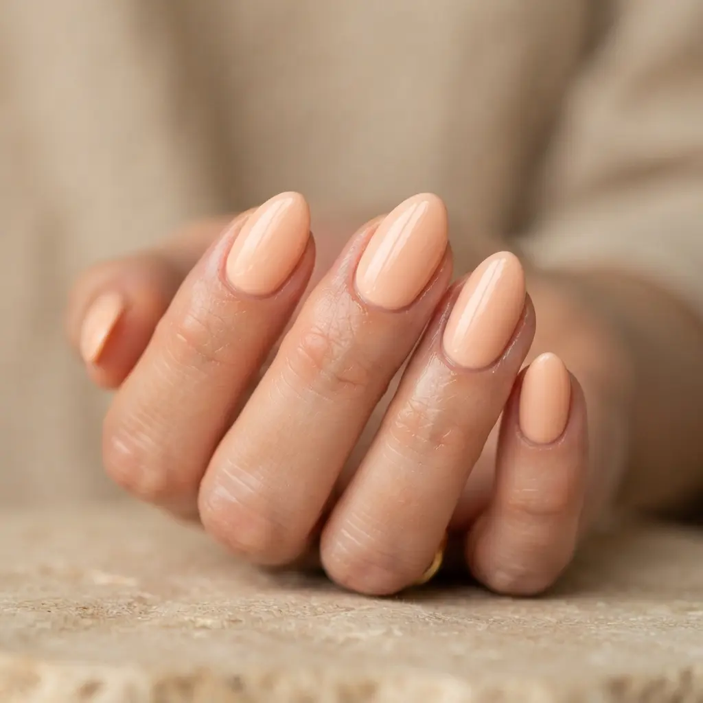  Peachy Almond Nails