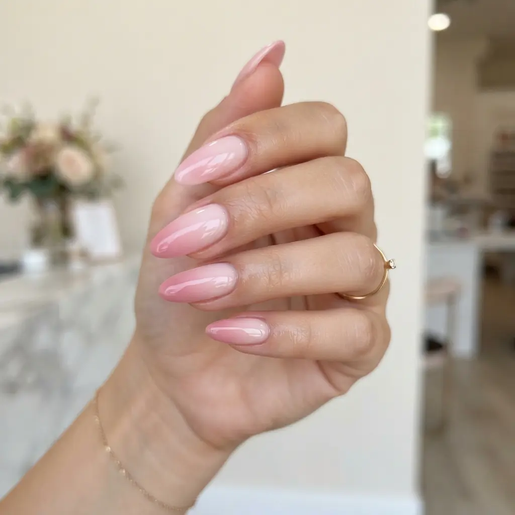 21 Pink Almond Nails You'll Be Obsessed With 8 Pink Ombre Almond Nails