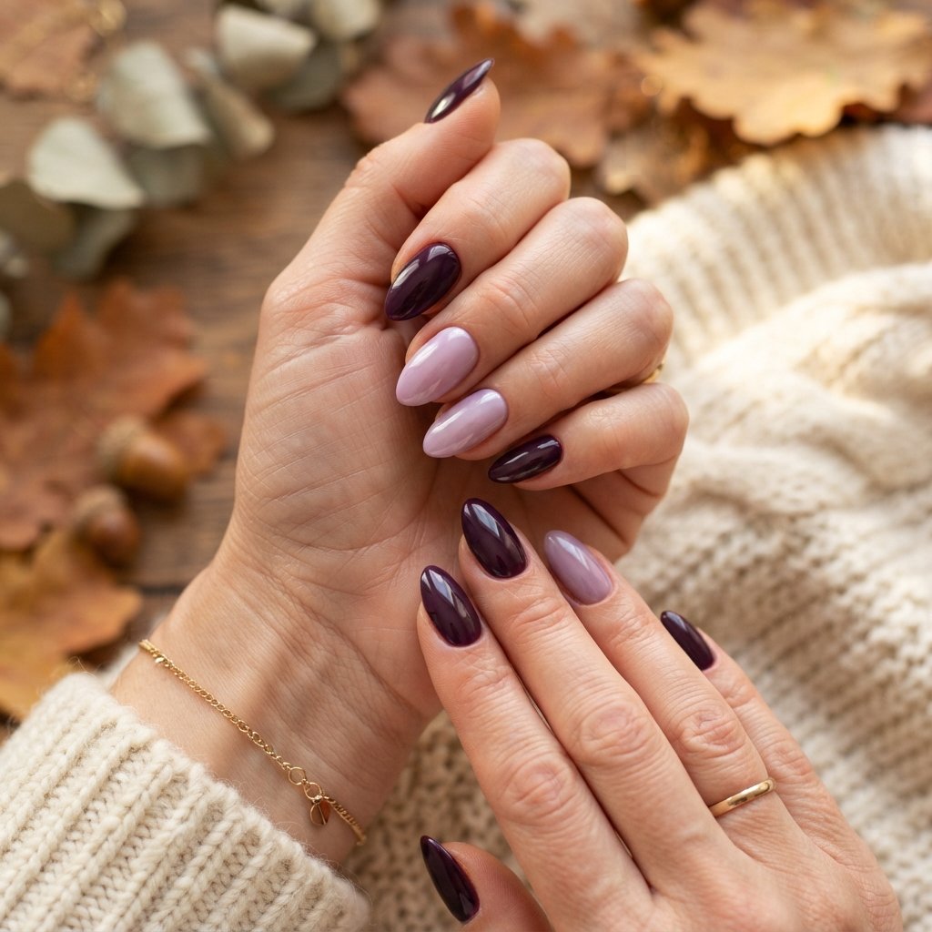 Lilac Accent Nails
