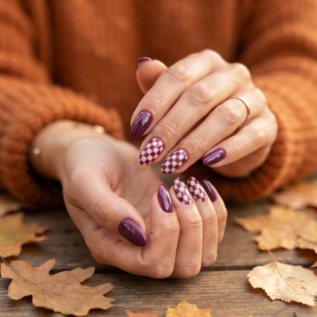 Purple Checkerboard Accent