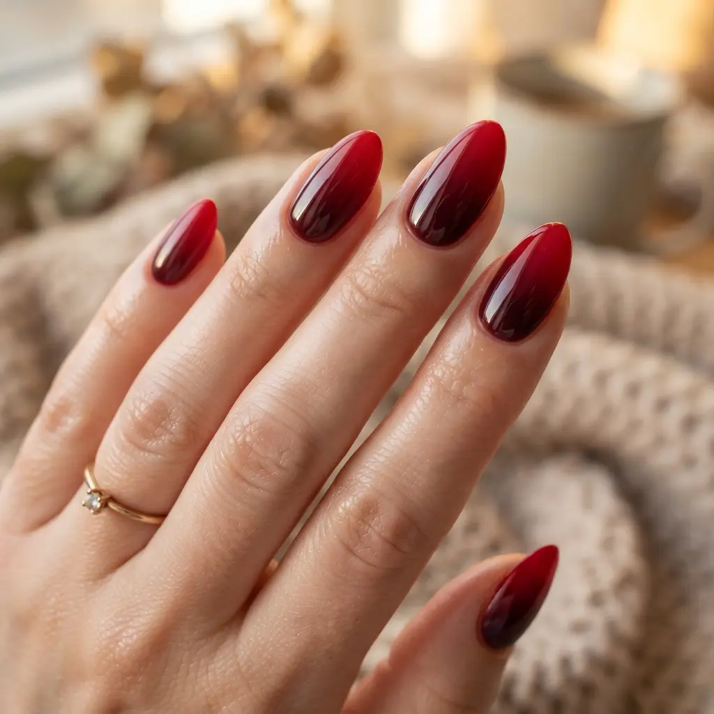 29 Red Fall Nail Designs That Make a Bold Statement 21 Red Ombre Nails