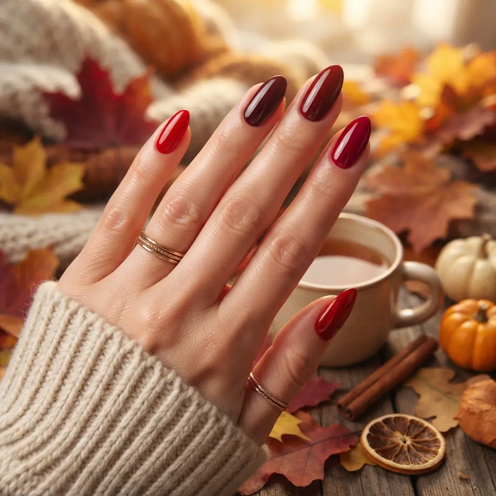 29 Red Fall Nail Designs That Make a Bold Statement 30 Timeless Red Autumn Nails
