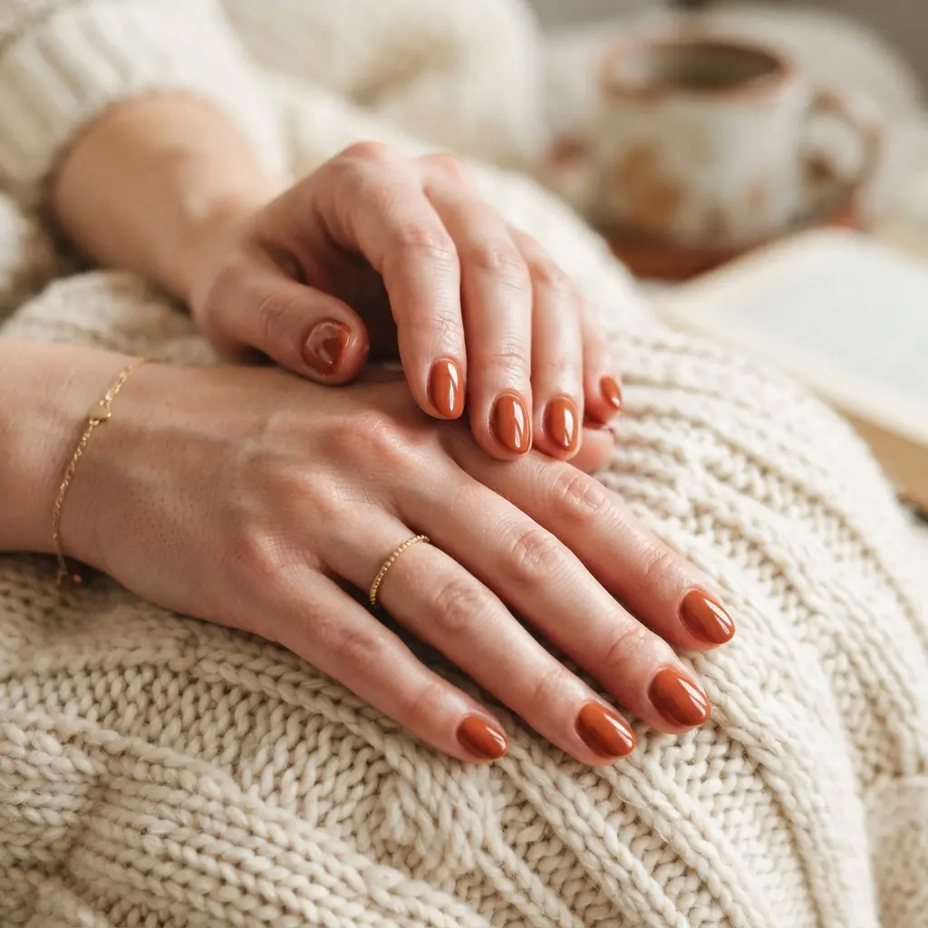 Rust Orange Nails