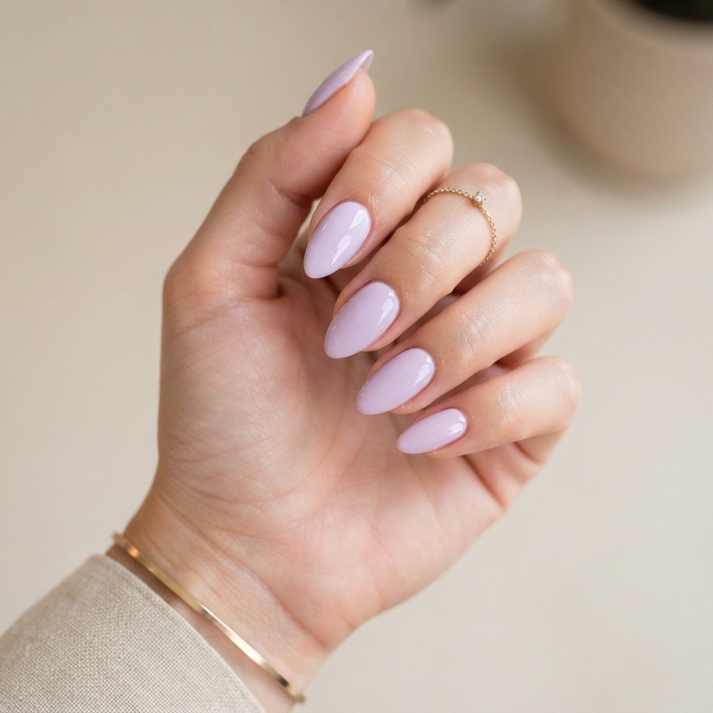 Soft Lavender Almond Nails