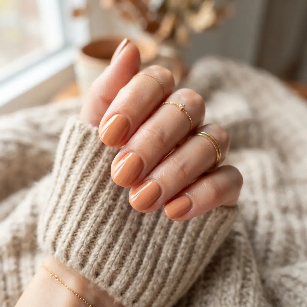  Soft Orange Nails