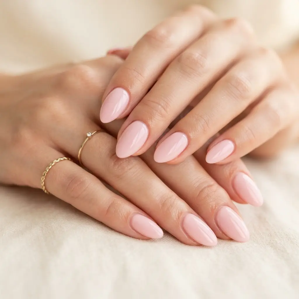 21 Pink Almond Nails You'll Be Obsessed With 2 Soft Pink Almond Nail
