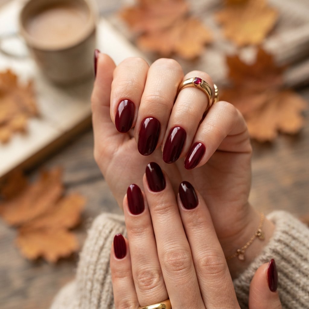  Wine Red Nails